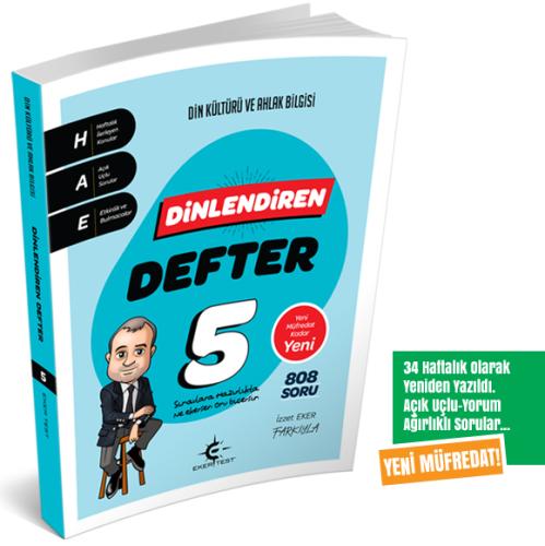 5. Sınıf Dinlendiren Defter (Eker Test) YENİ MÜFREDAT